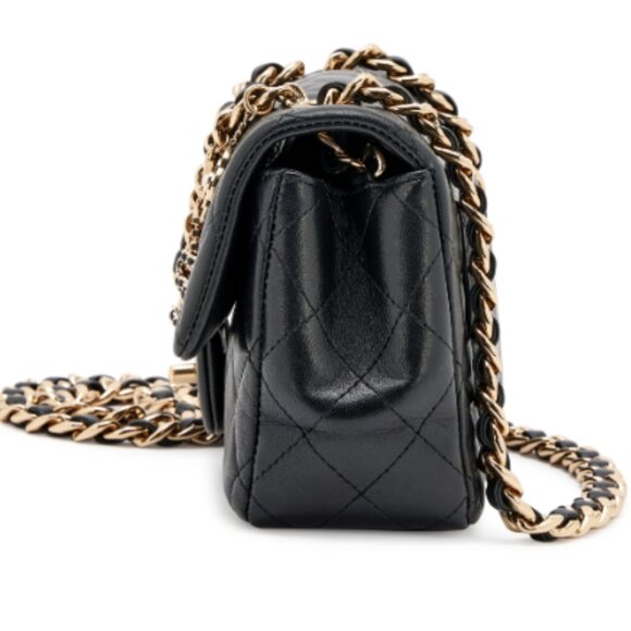 Chanel Coco Charms Mini Rectangular Flap Bag – Black Quilted Lambskin, Gold Hard - Picture 14 of 14